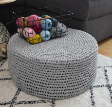 pouf au crochet